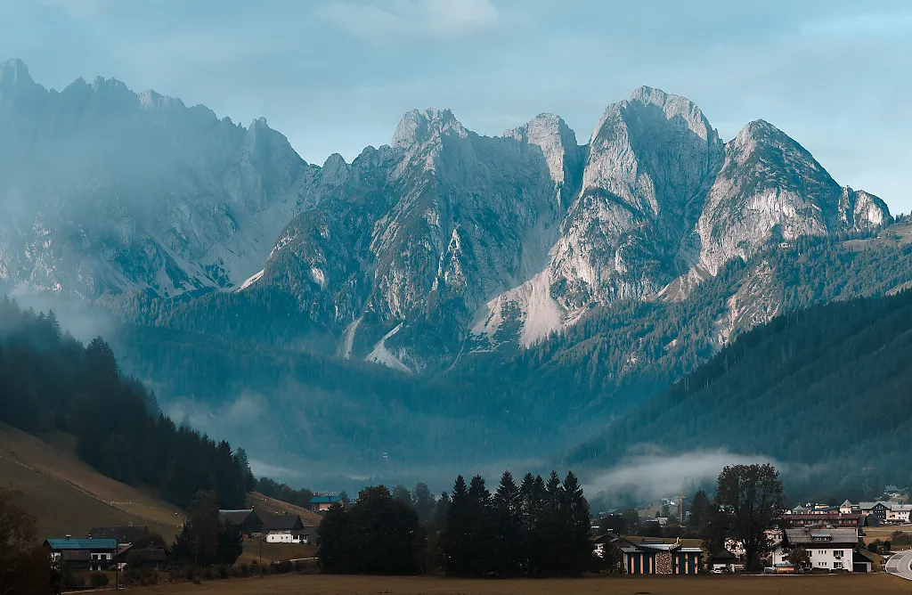 valley with mountains